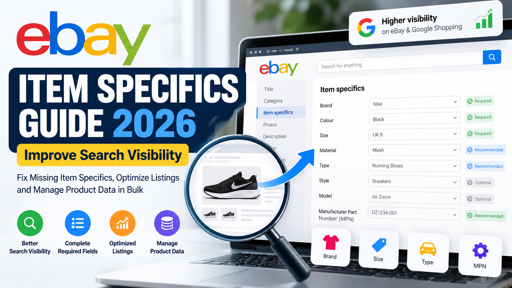 eBay Item Specifics Guide 2026: Improve Search Visibility & Fix Missing Item Specifics