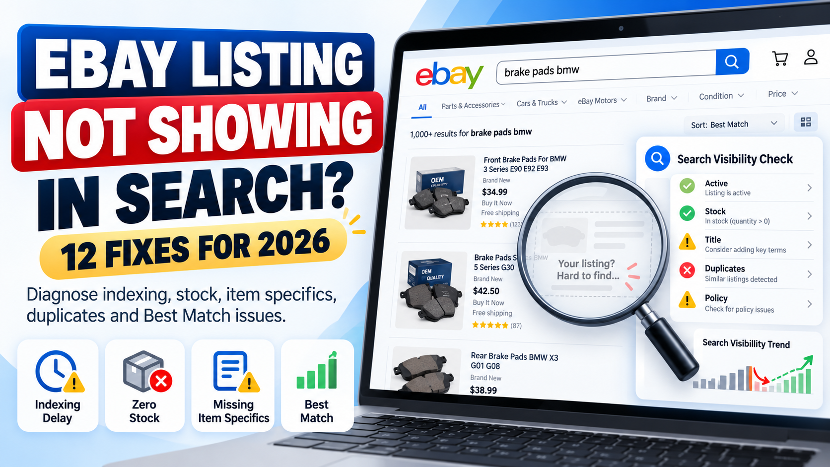 Why Is My eBay Listing Not Showing in Search? 12 Reasons & Fixes for 2026