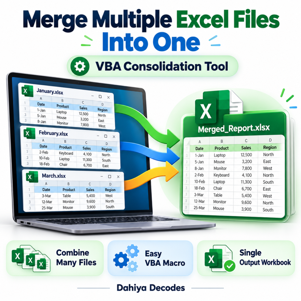 Merge Multiple Excel Files into One – VBA Consolidation Tool