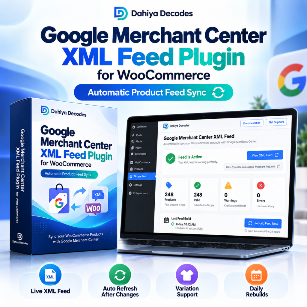 Google Merchant Center XML Feed Plugin for WooCommerce – Automatic Product Feed Sync