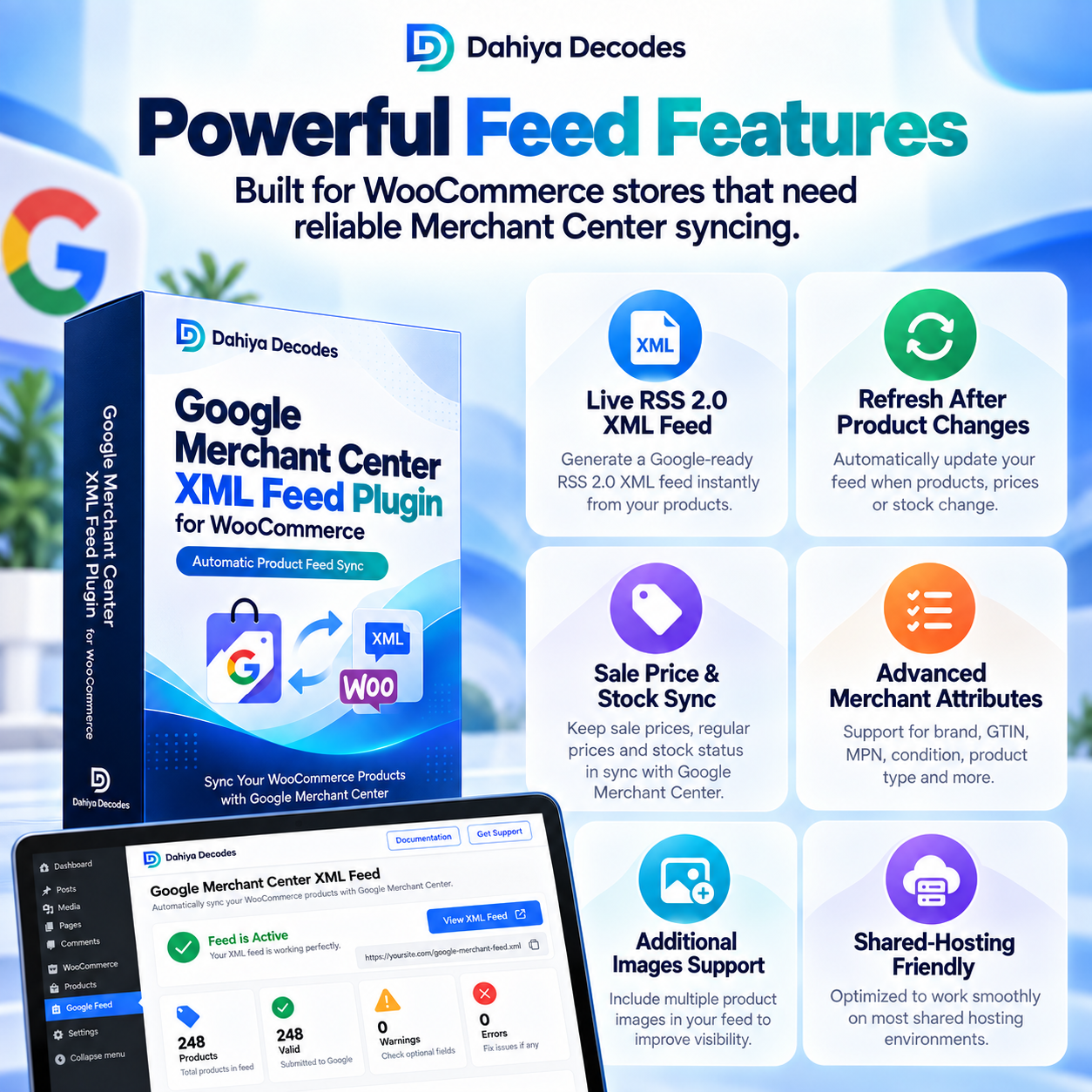 Google Merchant Center XML Feed Plugin for WooCommerce – Automatic Product Feed Sync - Image 2