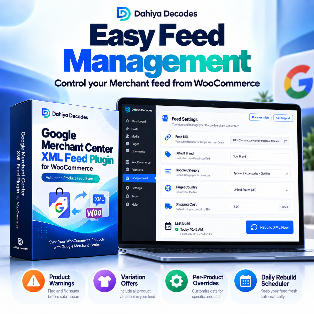 Google Merchant Center XML Feed Plugin for WooCommerce – Automatic Product Feed Sync - Image 4